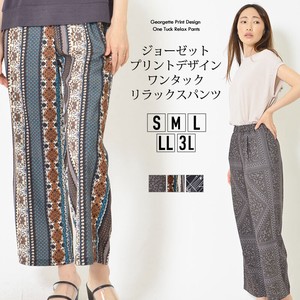 Full-Length Pant Waist Pocket Printed L Ladies