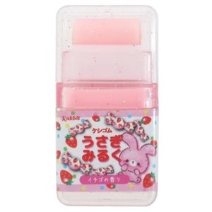 Roller Eraser Eraser Strawberry Rabbit Milk