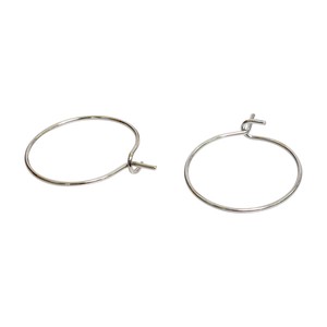 Hoop Pierced Earring 15 mm 1 Accessory Earring Pierced Earring Metal Fittings 248