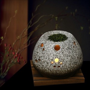 常滑焼 石風茶香炉 敷板付 made in Japan Tokoname ware Stone-style tea incense furnace