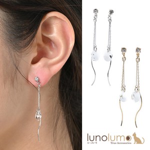 Pierced Earringss sliver Rhinestone Ladies' Simple Clear