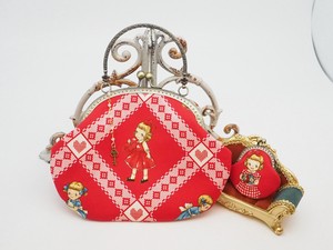 2 Pcs Set Coin Purse Bag (clasp 16.5cm) Bag Charm Margaret Sofy Sanitary Napkins Red