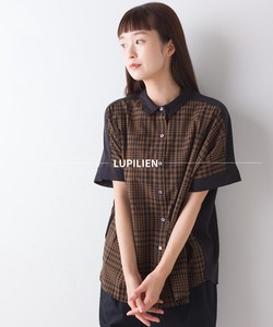 Checkered Cut Switch Blouse 2