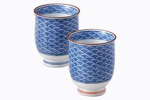 Hasami ware Japanese Tea Cup Seigaiha Made in Japan