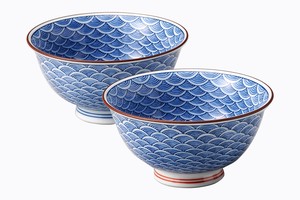 Hasami ware Rice Bowl Seigaiha Made in Japan