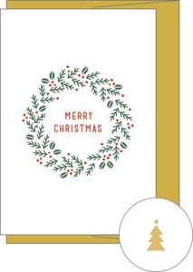 BONHEUR CHRISTMAS CARD Wreath