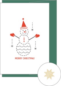 BONHEUR CHRISTMAS CARD Snowman