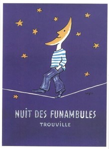 ■輸入ポストカード■ サヴィニャック La Nuit Des Funambules(綱渡りの夜）