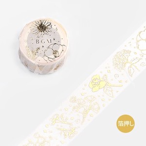 【ビージーエム】マスキングテープ   金色の花 BM-LGCD036