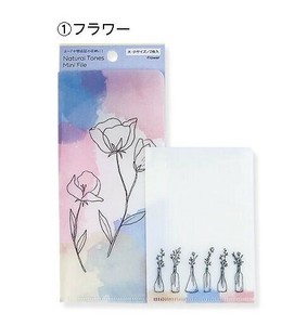 natural tones ミニクリアファイル フラワー　made in Japan 【ファイル】