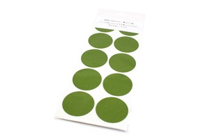 [mt]  matte olive green wrapping series round sticker (Sheet type)