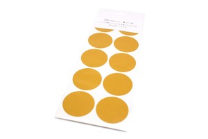 [mt]  matte mustard wrapping series round sticker (Sheet type)