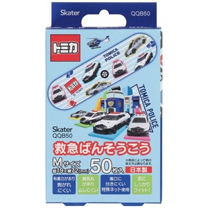 【スケーター】救急絆創膏(ばんそうこう) M 50枚入 【トミカ】 日本製