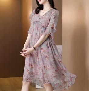 Casual Dress Long Skirt Floral Pattern