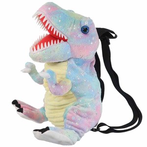 Plush Toy Backpack Pastel-Rainbow Dinosaur