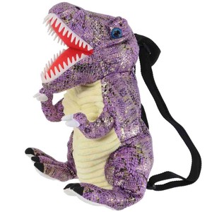 Plush Toy Backpack Purple Dinosaur