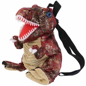 Plush Toy Backpack Red Dinosaur