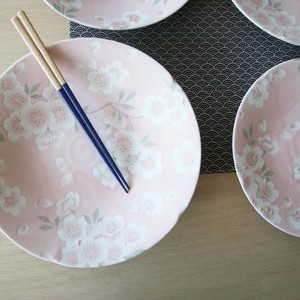 Full Bloom Sakura Pink Plate Made in Japan Mino Ware ancient kilns