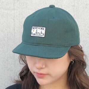 【2025秋冬】ワッペン 織り感生地 キャップ 小ツバ 帽子 メンズ レディース ユニセックス