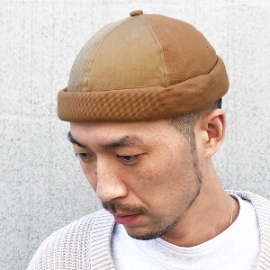 【2024春夏】異素材 パッチワーク 同系色 フィッシャーマン キャップ 帽子 ユニセックス