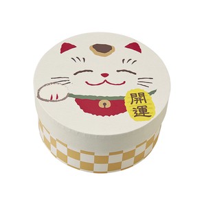 円形招き猫ボックス ギフト詰め合わせ  お菓子箱 焼き菓子 雑貨 アクセサリー