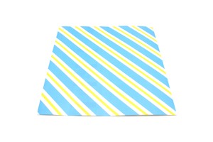 Decorative Product Yellow Blue Stripe Square