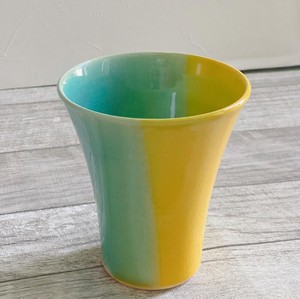 Kyo/Kiyomizu ware Cup/Tumbler Yellow Blue Made in Japan