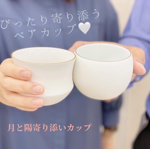 【日本製/美濃焼】はんなり　月と陽・寄り添いカップ　ギフトセット