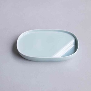 suzuri-Plate(Oval)SkyBlue/Made in Japan