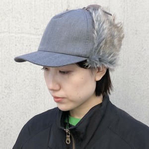 【2025秋冬】ヘリンボーン 耳付き ファー キャップ 帽子 レディース