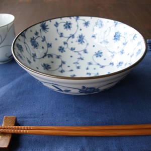 Romantic Arabesque Noodle Bowl Made in Japan Mino Ware ancient kilns