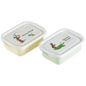 Bento Box Curious George Skater Classic M Set of 2 Made in Japan