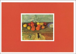 ポストカード アート セザンヌ「リンゴとビスケットの皿」150×105mm 郵便はがき