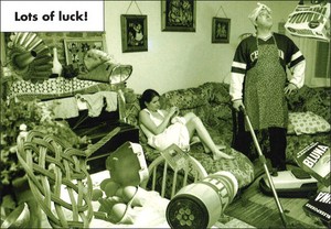 ポストカード カラー写真 カルトーエン「Lots of luck!」郵便はがき
