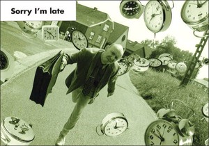 ポストカード カラー写真 カルトーエン「Sorry I'm late」郵便はがき