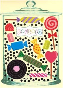 Postcard Sticker Foil Stamping Candy
