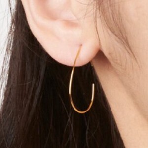 Pierced Earrings Gold Post Nickel-Free Made in Japan