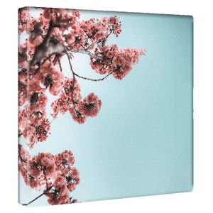 【アートデリ】花のアートパネル インテリア雑貨 ピンク ブルー poht-2205-09 30cm×30cm Mサイズ