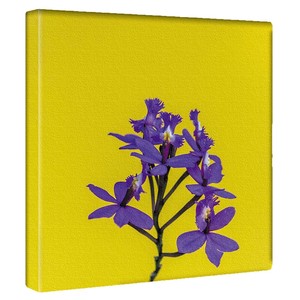 【アートデリ】花のファブリックボード インテリア雑貨 イエロー  poht-2205-26 30cm×30cm Mサイズ