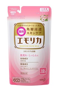 【医薬部外品】エモリカ　薬用スキンケア入浴液　フローラルの香り　つめかえ用 360ml