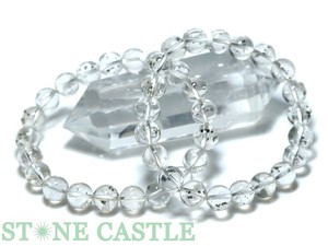☆高品質☆【天然石 ブレスレット】パイライトインクォーツ (3A) (約7.5〜8mm) 【天然石】