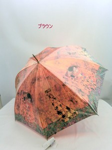通年新作）雨傘・長傘ー婦人　つやつやナイロンサテン世界の名画シリーズジャンプ傘