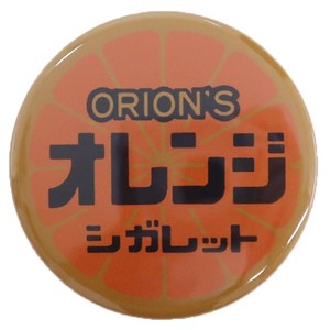 【缶バッジ】昭和レトロ駄菓子 44mmカンバッジ オレンジシガレット