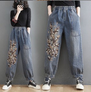 Full-Length Pant Casual Embroidered