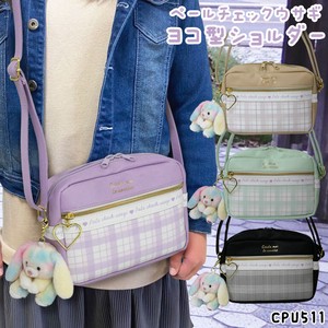 Shoulder Bag Little Girls Check Mascot Rabbit