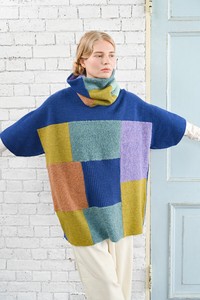 2 Colorful Knitted Patchwork Vest