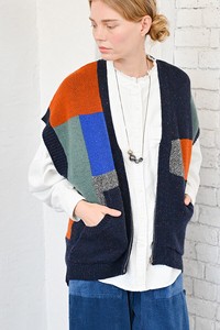2 Colorful Nep Patchwork Knitted Vest