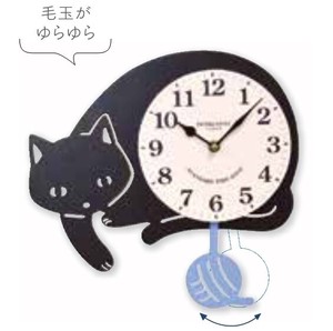 【ふりこ時計】クーナ振り子時計　クロネコ　165064