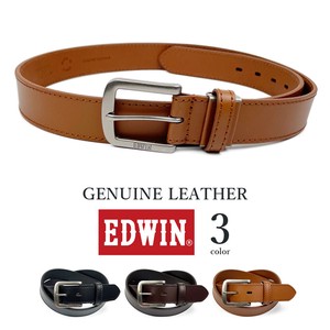EDWIN Plain Real Leather Belt Unisex 11 7