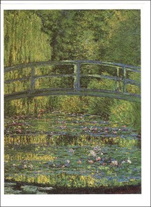 グリーティングカード 多目的 モネ「睡蓮の池と橋」アート 画家 メッセージカード 定形